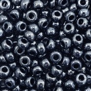 Miyuki seed beads 6/0 - Metallic gunmetal black 6-451